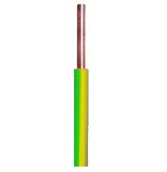 KABEL VOB (H07V-U) 6 MM² 450/750 V Eca GEEL GROEN