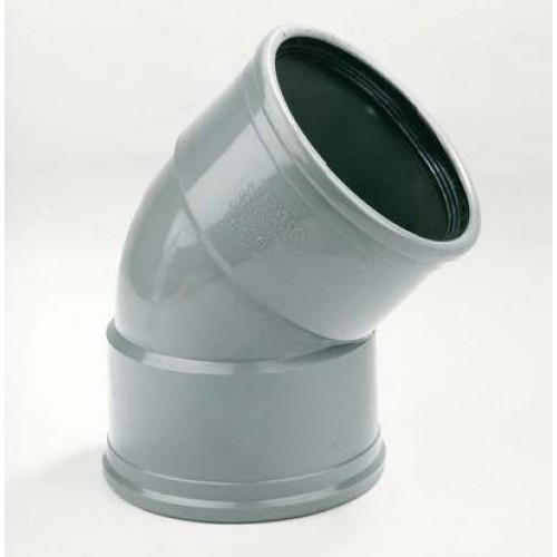 COUDE GRIJS RIOOL 125MM 45° FF (25)