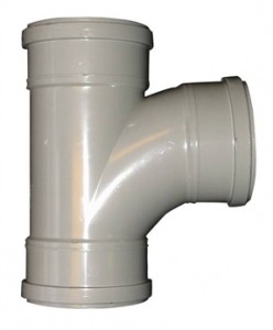 T-STUK GRIJS RIOOL 200MM 90° FFF *