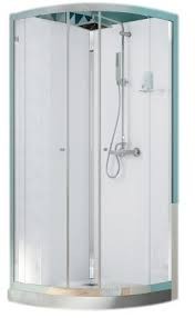KINEDO EDEN + DOUCHECABINE HALFROND 90 X 90 MET SCHUIFDEUR HOOGTE 210 CM 