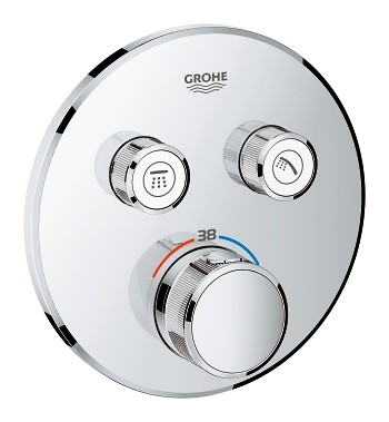 GROHE  SMARTCONTROL ROND INBOUW MET 2 UITGANGEN UITV. CHR
