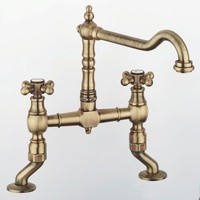 KVR RETRO KEUKENKRAAN V 0479 CHROOM MIN AANSLUITING 13-23 CM VOOR OP TABLET 