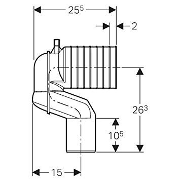 GEBERIT AANSLUITSET VOOR STAANDE AO WC