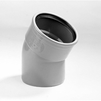 COUDE GRIJS RIOOL 125MM 15° MF