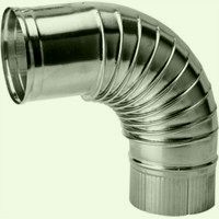 COUDE GALVA/ALUMINISE 350MM 90°