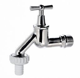 DUB DIENSTKRAAN 3/4 CHROME MAT