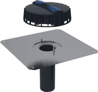 GEBERIT PLUVIA DAKAFVOER 90 MM BITUMEN 25 L/S