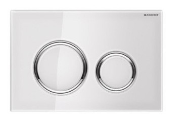 GEBERIT DUWPLAAT SIGMA 21 WIT / GLANS VERCHROOMD