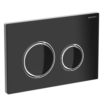 GEBERIT DUWPLAAT SIGMA 21ZWART GLANZEND VERCHROOMD