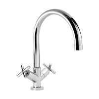 TRES  EXCLUSIVE KEUKENKRAAN  TWEEGREEPSMENGKRAAN MET KRUISJES