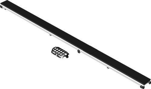 VIEGA ADVANTIX-ROOSTER VISIGN ER 14 IN VEILIGHEIDSGLAS LENGTE 90 CM UITV/GLASHELDER /ZWART