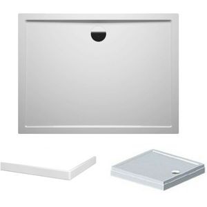 RIHO DOUCHE DAVOS 140 X 90 WIT + POTEN + PLINT