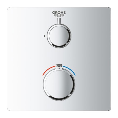GROHETHERM  AFWERKINGSSET THERMOSTATISCHE DOUCHEMENGKRAAN  VOOR 2 UITGANGEN 