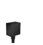 HANS GROHE FIXFIT SQUARE AANSLUITBOCHT MET TERUGSLAGKLEP MAT ZWART