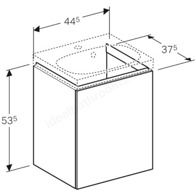GEBERIT ACANTO ONDERKAST VOOR HANDWASBAK ACANTO 45 CM WIT