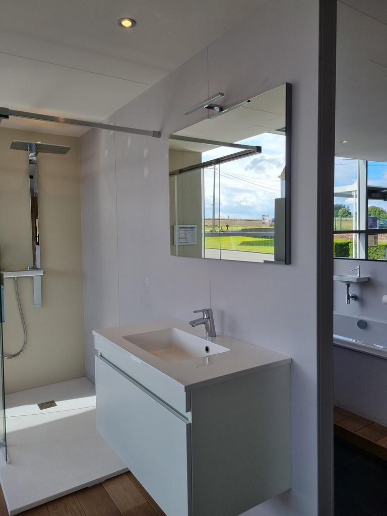 MARCUS MEUBELSET MET 1 LADE + SPIEGEL 90CM WIT