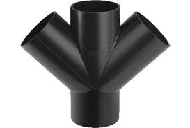 GEBERIT PE HD T-STUK 45° DUBBEL 110MM