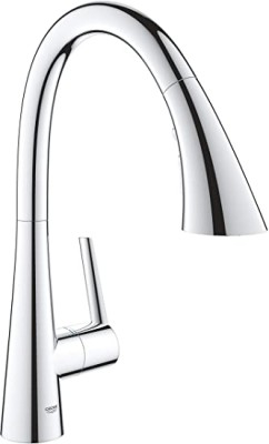 GROHE ZEDRA KEUKENMENGKR. UITTREKBARE SPR + OMSTELLING MOUSSEUR / SPROEISTAAL CHR.