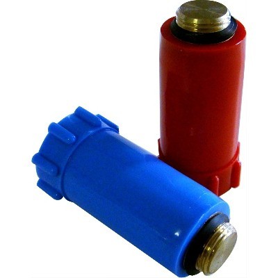 BOUWSTOP 1/2 MESSING + O RING BLAUW (10)