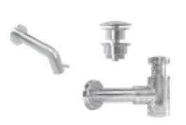 COMBI SET 3A MUURKRAANTJE + PLUG +SYPHON MAT ZWART