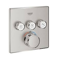 GROHE  SMARTCONTROL INBOUW MET 3 UITGANGEN SUPERSTEEL