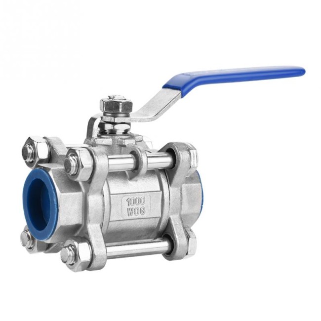 BOLKRAAN DRIEDELIG INOX 1/4"