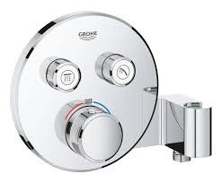 GROHE  SMARTCONTROL INBOUW ROND MET 2 UITGANGEN EN TOEVOER +HOUDER HANDDOUCHE UITV.CHROME