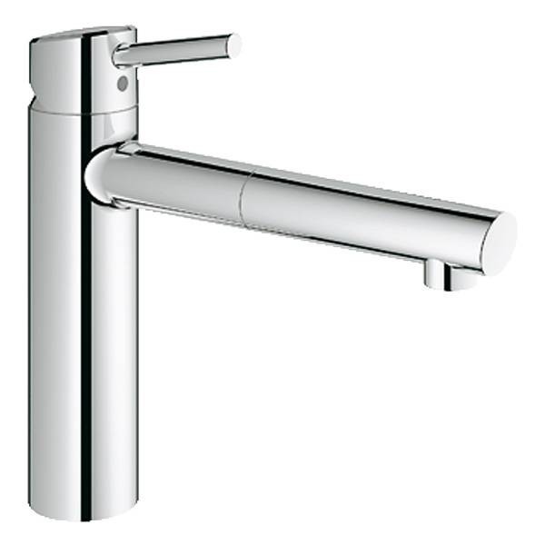 GROHE CONCETTO KEUKENKRAAN MIDDENHOGE UITLOOP + UITTREKB MOUSSEUR CHR.