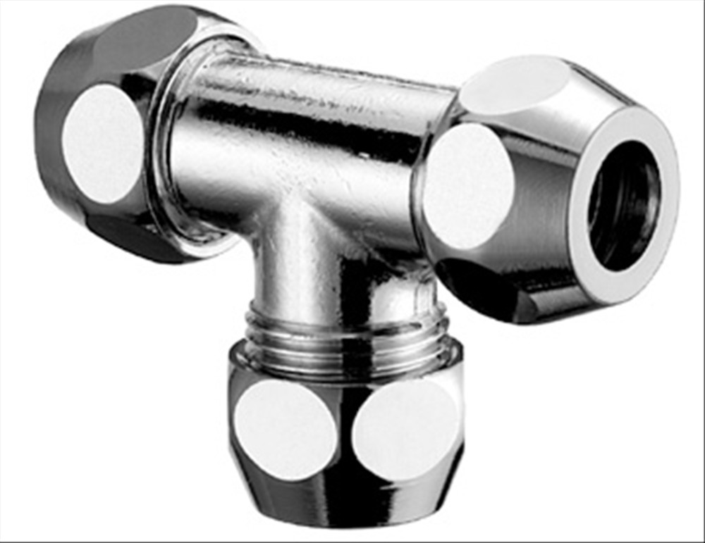 SCHELL T-STUK CHROME 10X10X10MM - 3/8