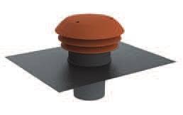 VENTILATIE DAKDOORGANG LOODSLAB 160MM !!! TERRACOTTA !!!