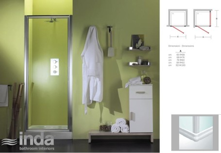 INDA FAMILY DRAAIDEUR 84*92 H185cm POINT GLAS + WITTE PROFIELEN