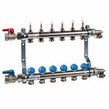  GEMONTEERDE KOL GROEP  VLOERVERWARMING VOOR 9 KRINGEN 4/4 INOX