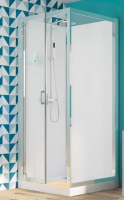 KINEDO EDEN 80 X 80 MET REGENDOUCHE EN  DRAAIDEUR HOOGTE 212 CM