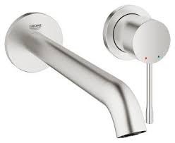 GROHE ESSENCE AFWERKSET LAVABO MUURMENGKRAAN SUPERSTEEL SPRONG 230
