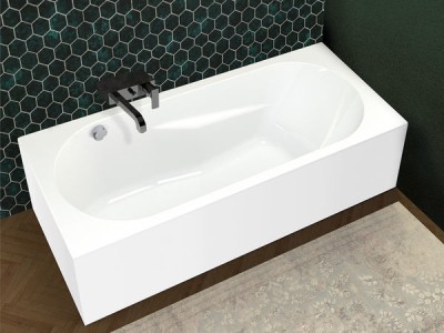 RIHO BAD LAZY PLUG & PLAY 180 X 80 LINKS WIT GLANS INCLUSIEF POOTSET plaatsing rechtse hoek