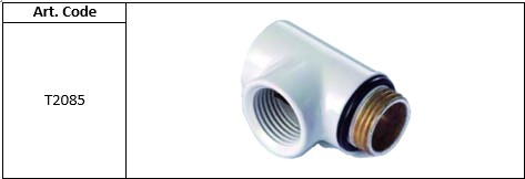 STELRAD T-STUK WIT VOOR WEERSTAND 1/2