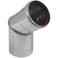 COUDE INOX + JOINT 130MM 45°