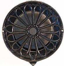 VENTILATIE EXTRACTIE & PULSIE ROOSTER RUSTIEK ROND 150MM ZWART