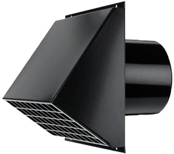 VENTILATIE GEVELDOORVOER ZWART 125MM