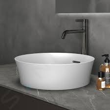 IDEAL STANDARD YPALYSS OPBOUWWASTAFEL ROND DIAM  40 MET OVERLOOP UITV. MAT WIT