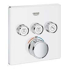 GROHE  SMARTCONTROL INBOUW MET 3 UITGANGEN VIERKANT  UITV.MOON WHITE