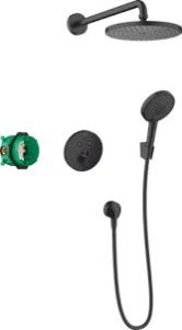 HANS GROHE  RAINDANCE SELECT DOUCHESET INBOUW DIA. 24 CM MAT ZWART