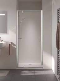 KERMI STINA DRAAIDEUR OMKEERBAAR BR.96-101 H 195 CM TRANSP. GLAS MET CADACLEAN + ZILVER HOOGGLANS