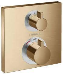 HANS GROHE INBOUWTHERMOSTAAT VOOR 2 SYSTEMEN ECOSTAT SQUARE BRUSHED BRONZE