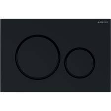 GEBERIT DUWPLAAT SIGMA 20 GLANZEND ZWART RONDE RINGEN