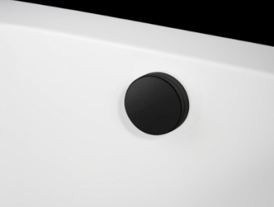 GEBERIT AFWERKSET BADSYPHON  UITV. MAT ZWART