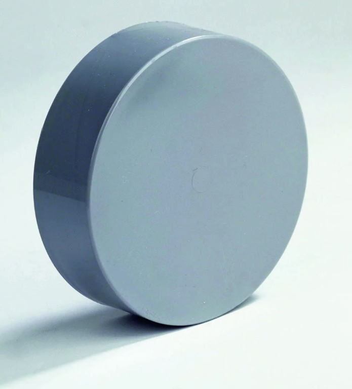 AFSLUITKAP PVC GRIJS  75MM