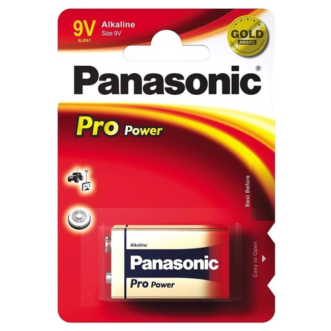 PANASONIC BATTERIJ 6LR61PPG/1BP PRO POWER 9V BATTERIJ