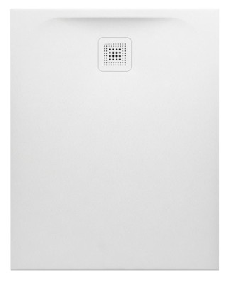 LAUFEN DOUCHETUB PRO 130 X 90 X 4 WIT COMPOSIET afvoer korte kant