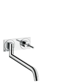 HANS GROHE EENGREEPSKEUKENMENGKRAAN  INBOUW AFWERKSET CHR.